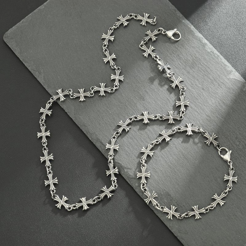 Men'S Accessories Premium - Corrente punk com cruz colar para
