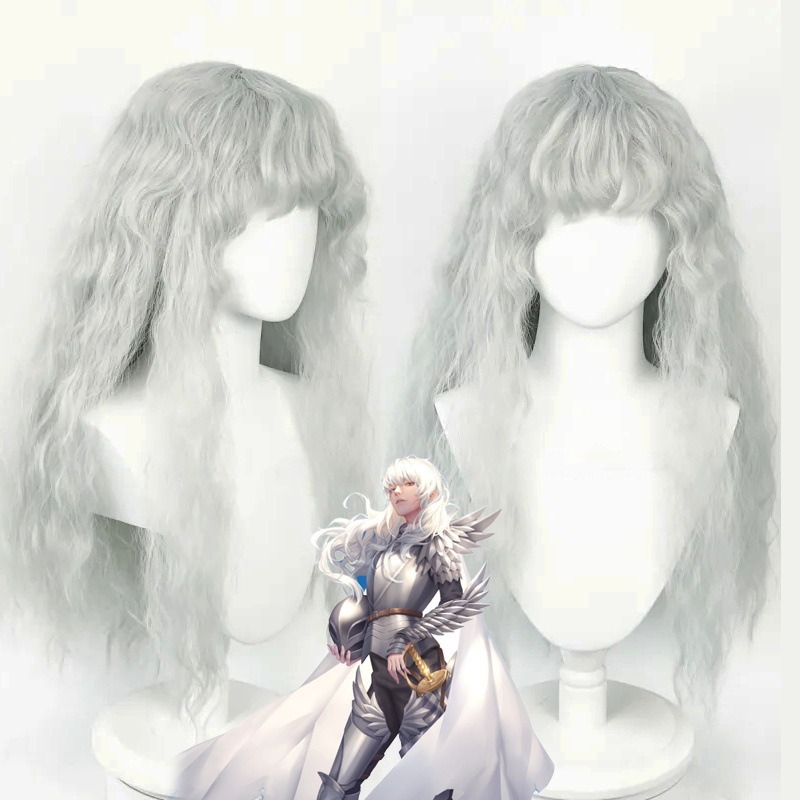 Men Accessories In Silver - Anime jogo berserk cosplay peruca griffith