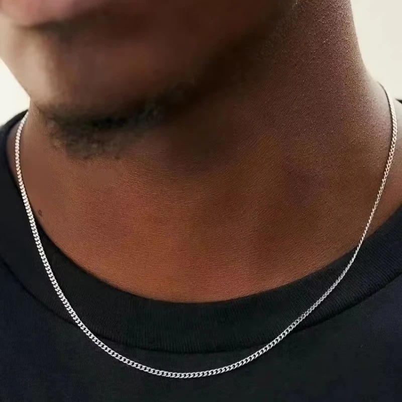 Men'S Accessories Trending - 2mm masculino cubana corrente colar simples
