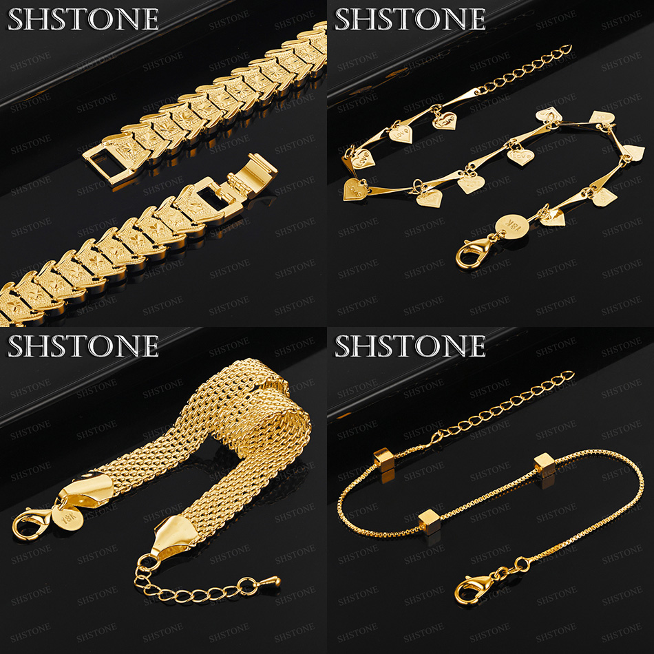 Men'S Accessories Trending - Corrente de malha dourada 18k, pulseira