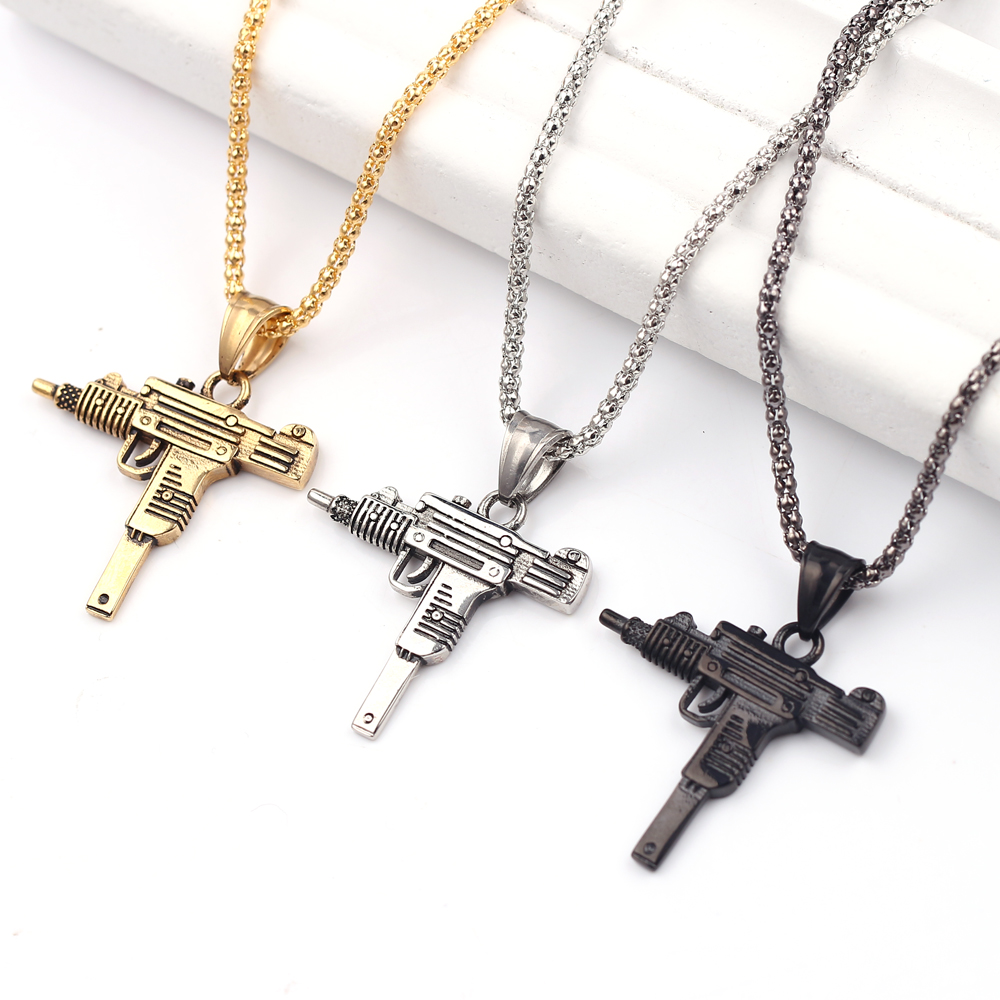 Colar Pingente de Arma de Fogo - Men'S Accessories Jewelry avaliação e preço