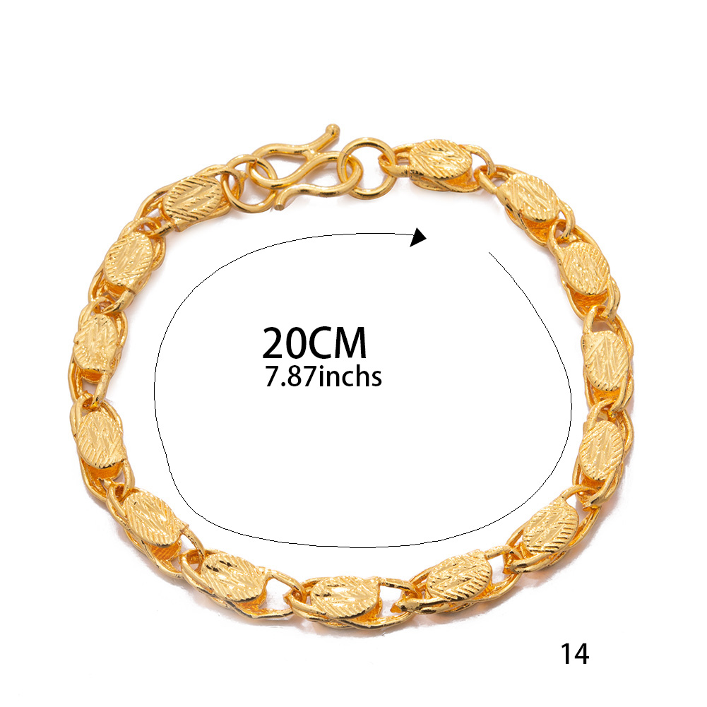 20cm na moda cor de ouro pulse - Men'S Accessories Dubai avaliação e preço