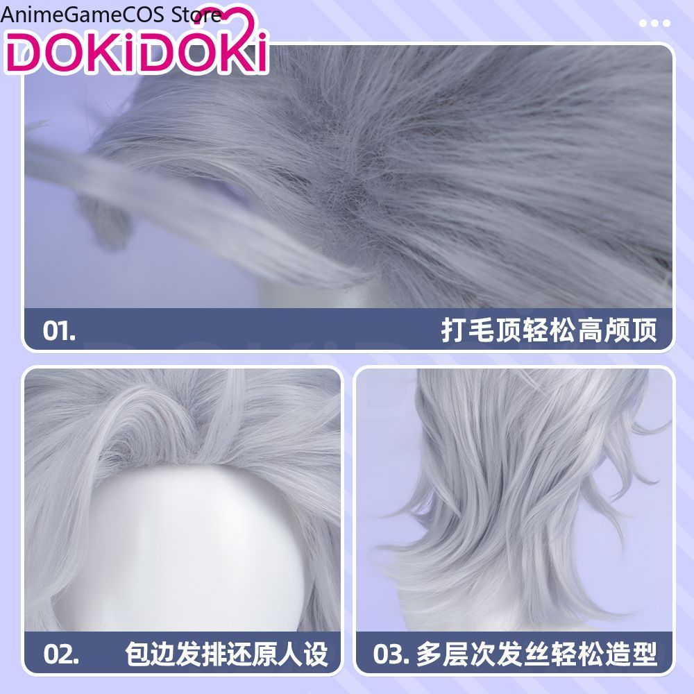 Peruca Cosplay Anime Record of - Men Accessories In Silver avaliação e preço