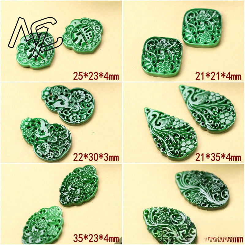 2 Peças DIY Esmeralda Verde Na - Men'S Accessories Jewelry avaliação e preço