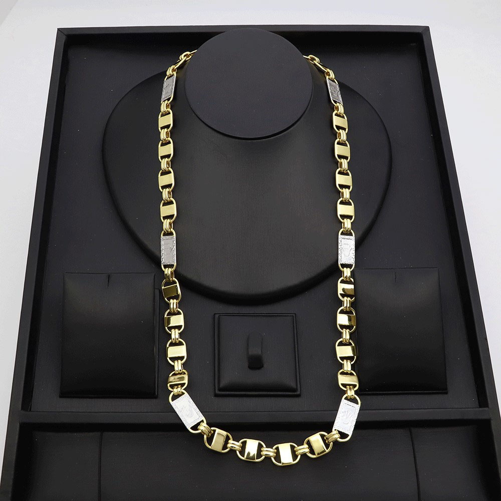 Colar de Corrente Grossa Bicol - Men'S Accessories Dubai avaliação e preço