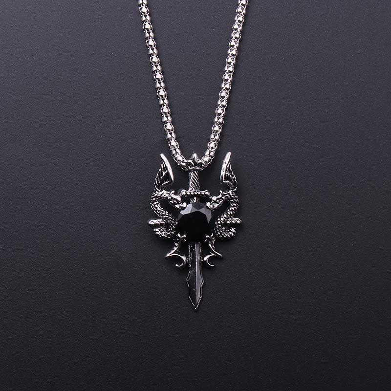 Colar Cruz de Pedra Preta Doub - Men'S Accessories Jewelry avaliação e preço